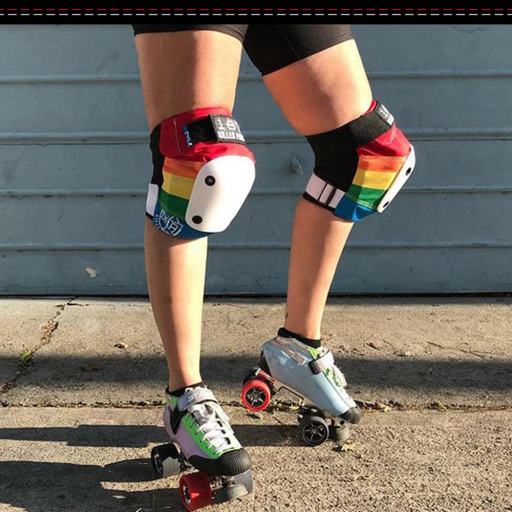S ADULT 187 Killer Pads Slim Knee Pads Rainbow
