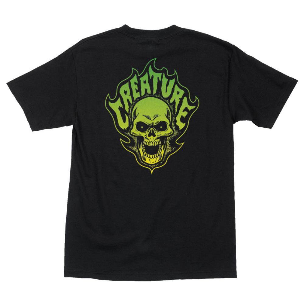 M ADULT Creature T-Shirt Bonehead Flame