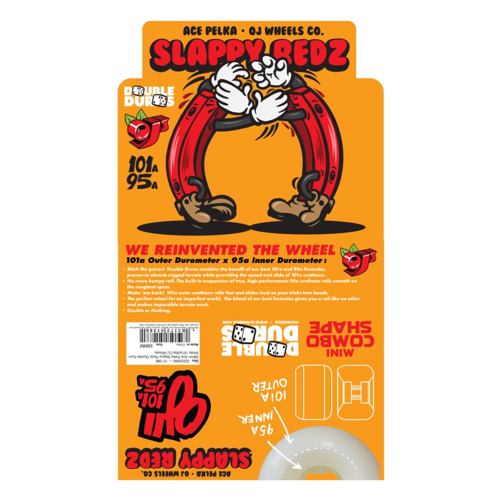 58 MM OJ Double Duro Wheels Ace Pelka Slappy 101a/95a