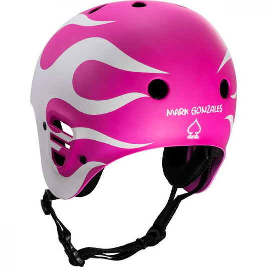 L ADULT Pro-Tec Helmet Full Cut Cert Gonz Flame