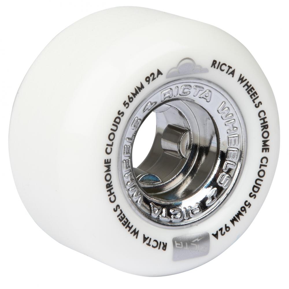 56 MM Ricta Wheels Chrome Clouds Black 92a