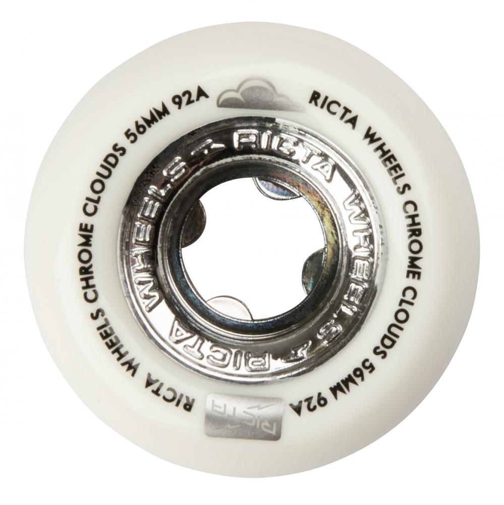 56 MM Ricta Wheels Chrome Clouds Black 92a