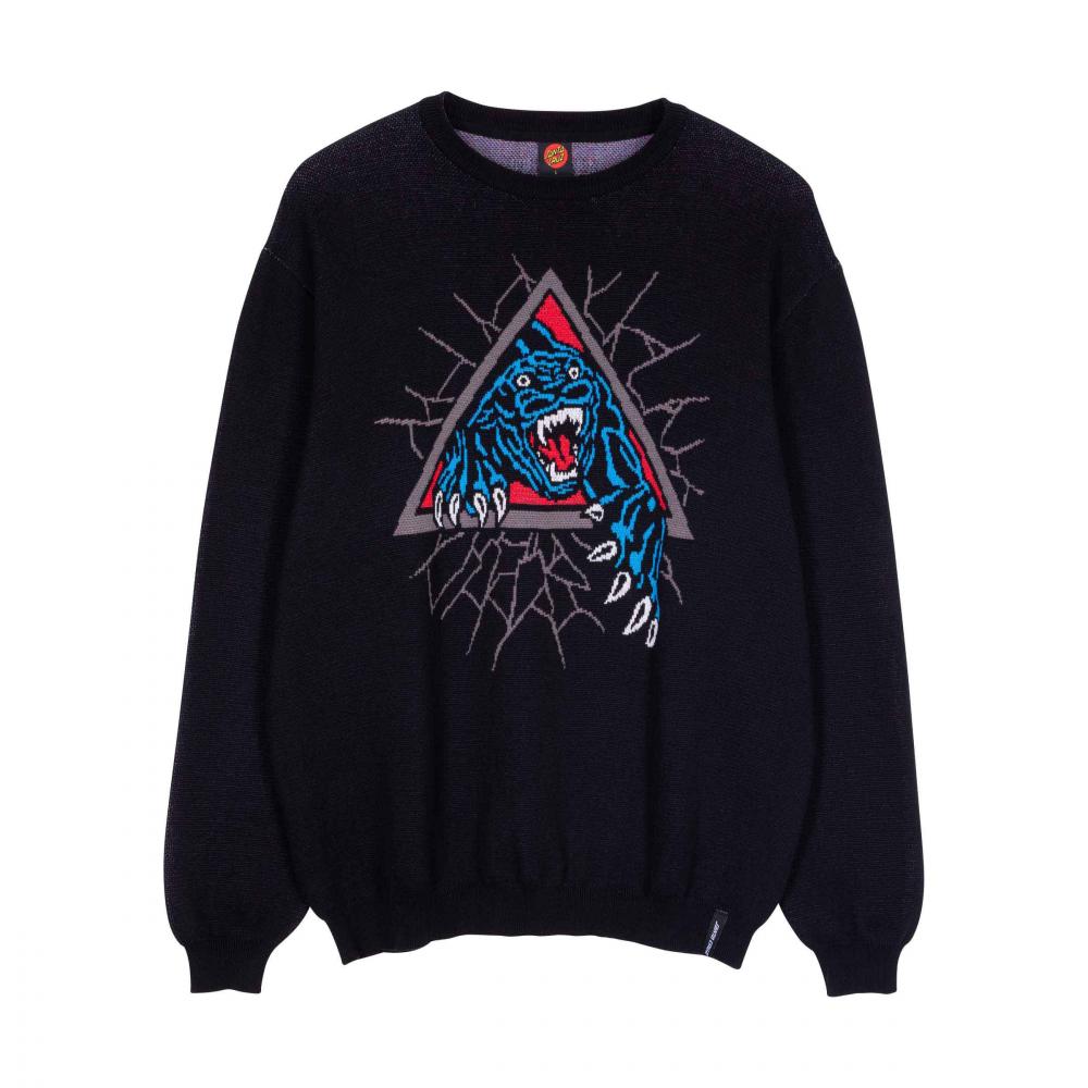 M ADULT Santa Cruz Knit Crew Natas SC Panther Knit Crew