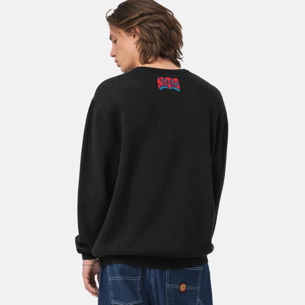 M ADULT Santa Cruz Knit Crew Natas SC Panther Knit Crew