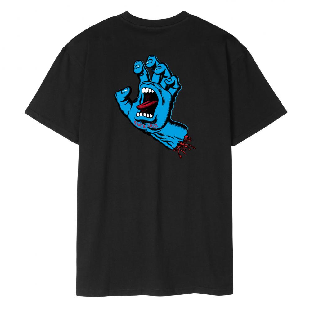 S ADULT Santa Cruz T-Shirt Screaming Hand Chest T-Shirt