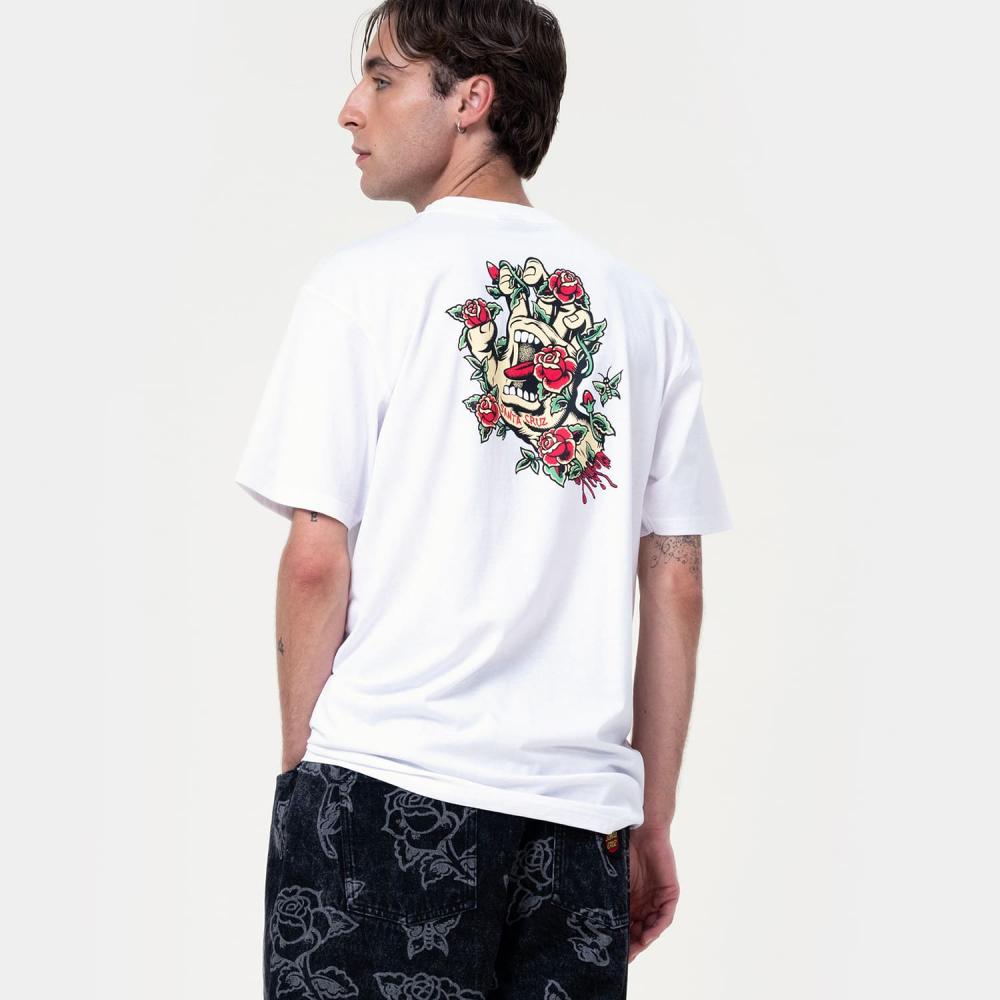 M ADULT Santa Cruz T-Shirt Screaming Rose Flash T-Shirt