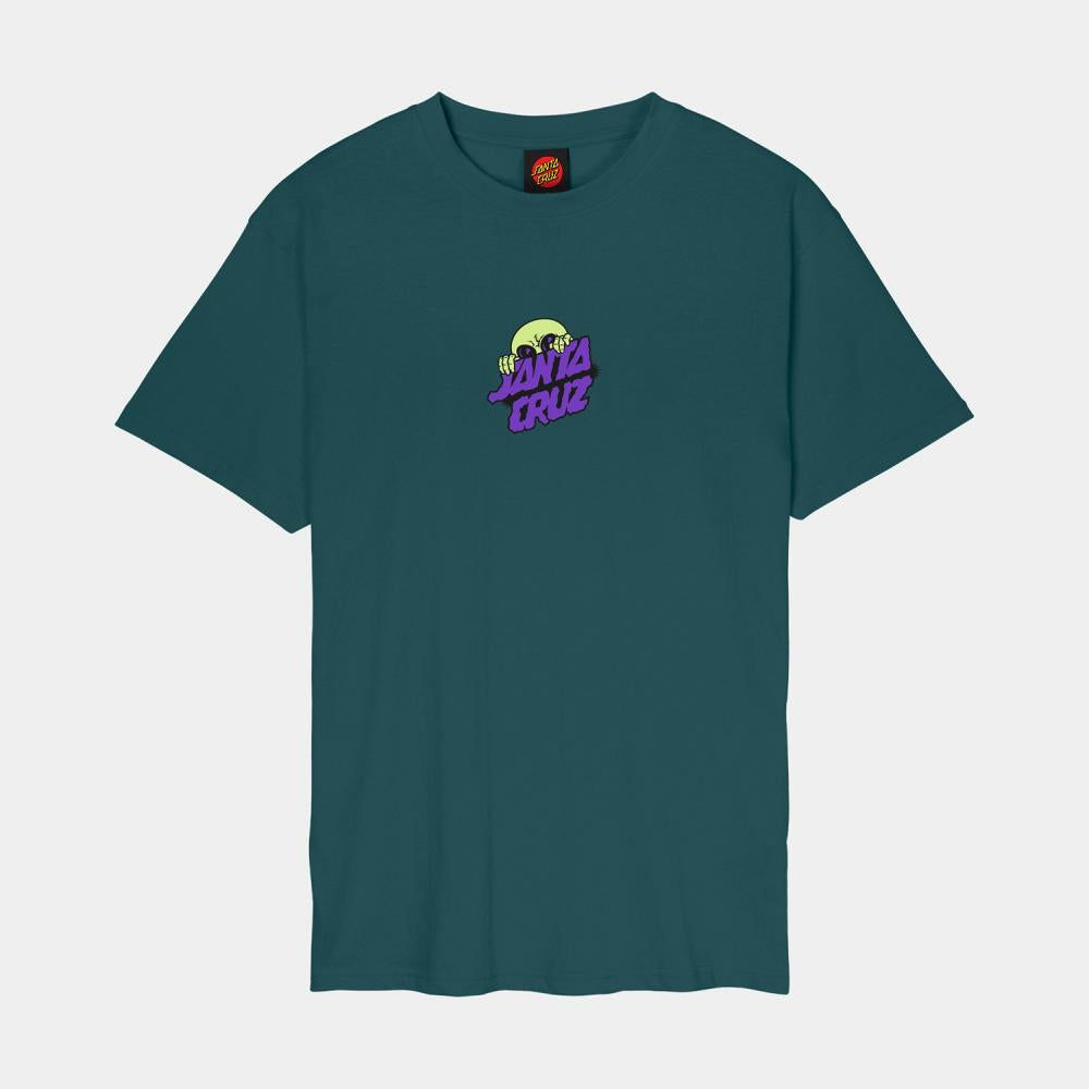S ADULT Santa Cruz T-Shirt Knibbs Alien Stacked Strp Frnt