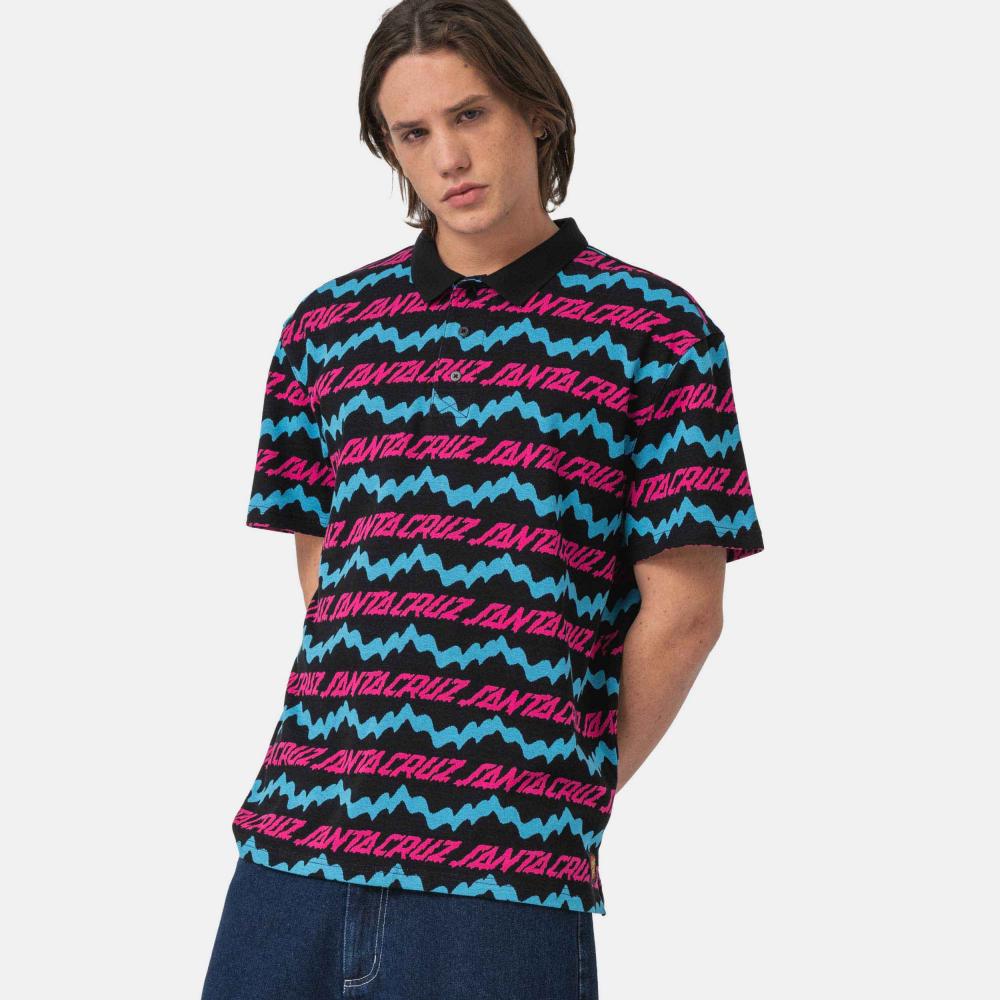 L ADULT Santa Cruz Shortsleeve Polo Slime Drip Polo