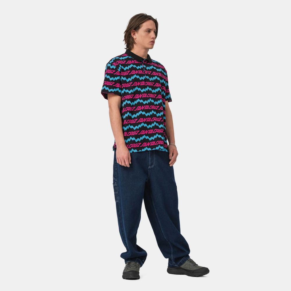 L ADULT Santa Cruz Shortsleeve Polo Slime Drip Polo