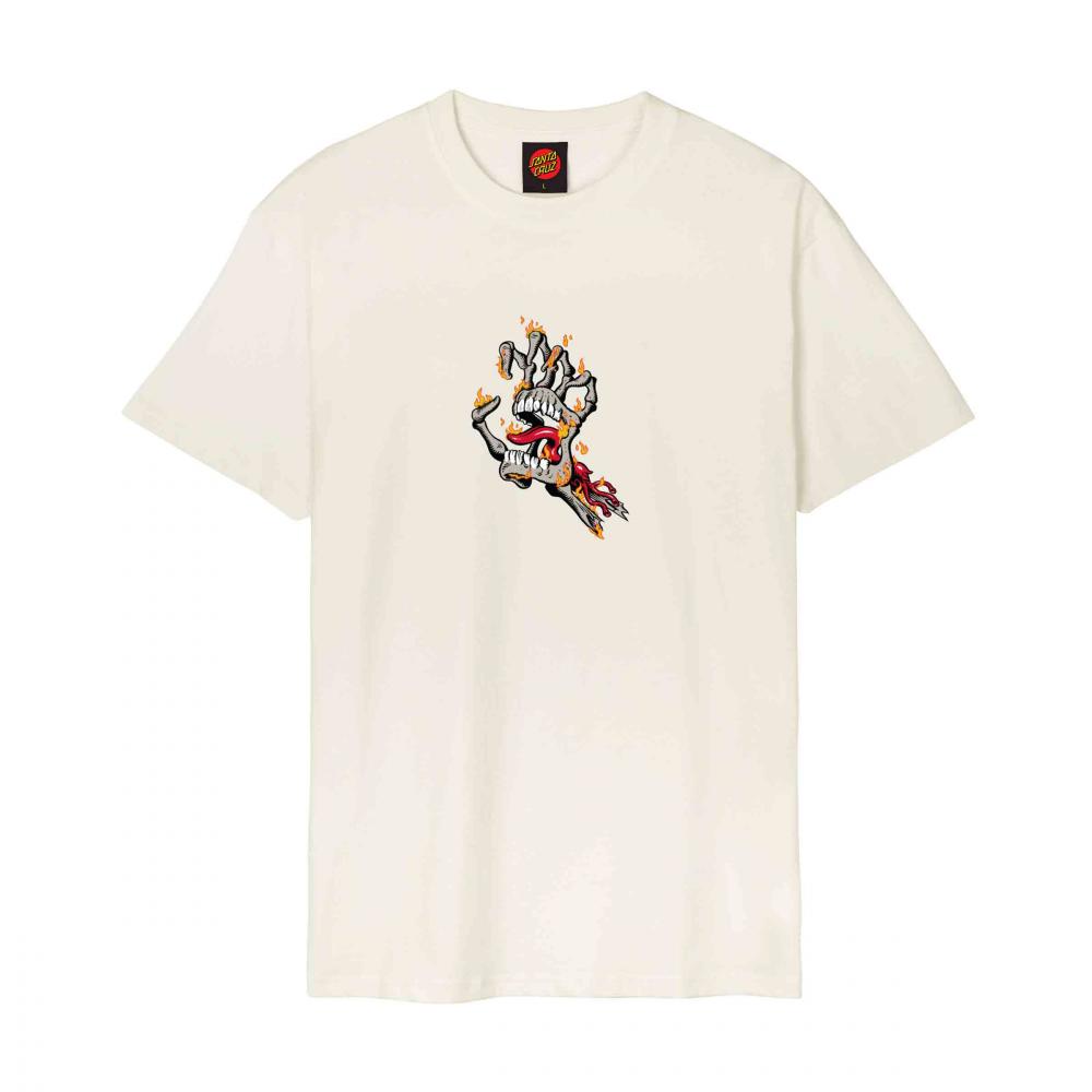 S ADULT Santa Cruz T-Shirt Burnt Bone Hand T-Shirt