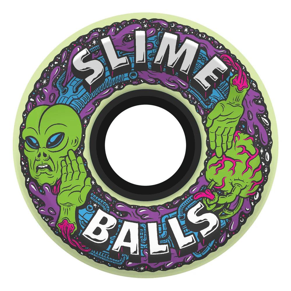 60 MM Slime Balls Wheels Alien OG Slime GITD 78a
