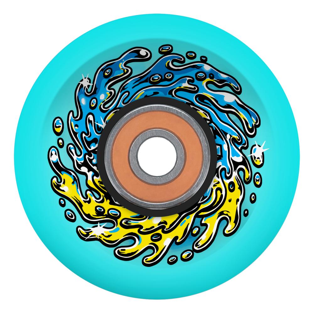 66 MM Slime Balls Wheels Chrome Light Ups OG 78a