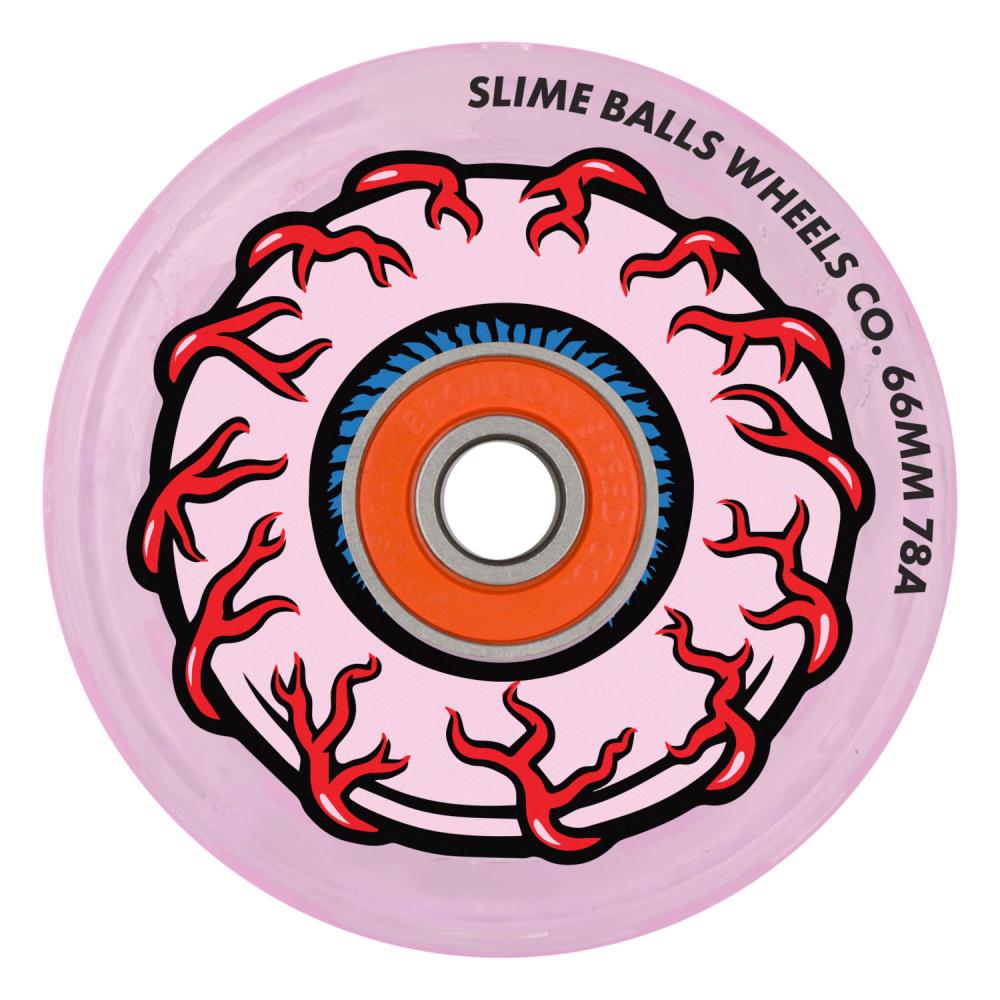 66 MM Slime Balls Wheels Pink Eyes Light Ups OG Slime