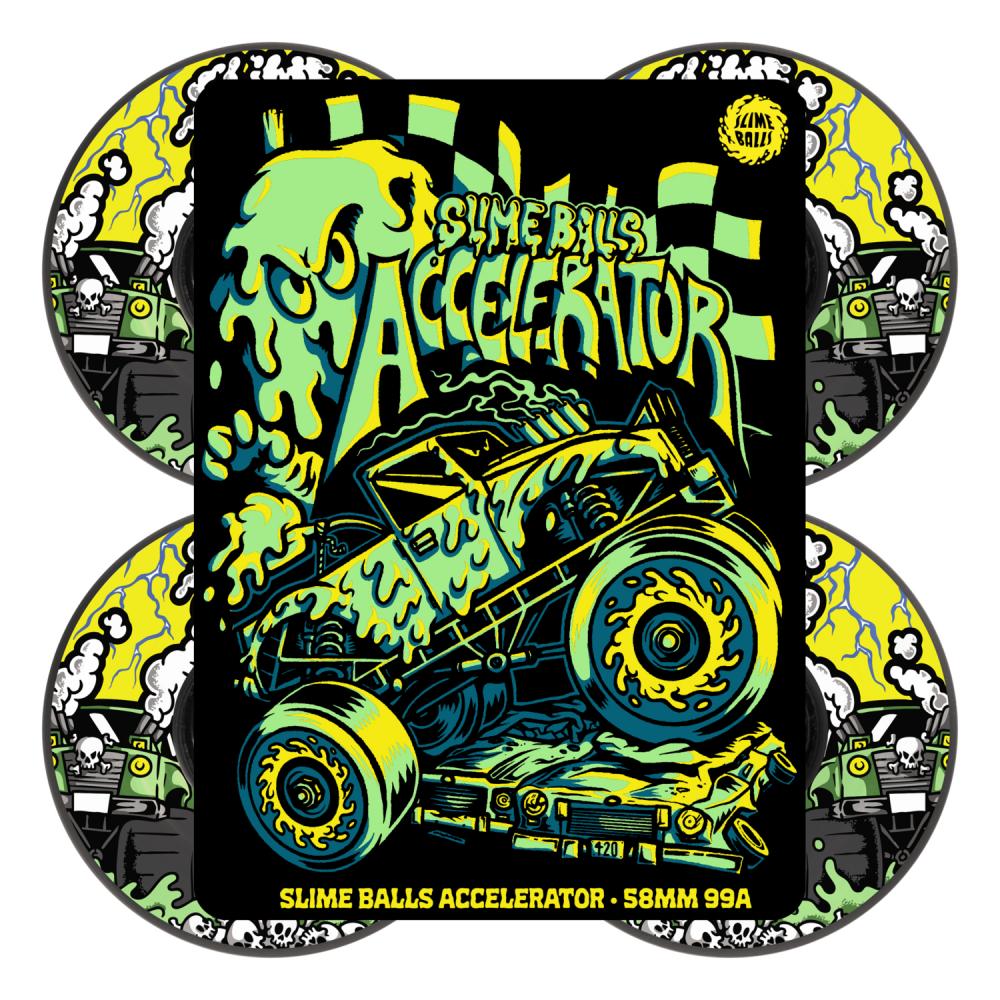 58 MM SlimeBalls Wheels Accelerator Vomit Mini 99a