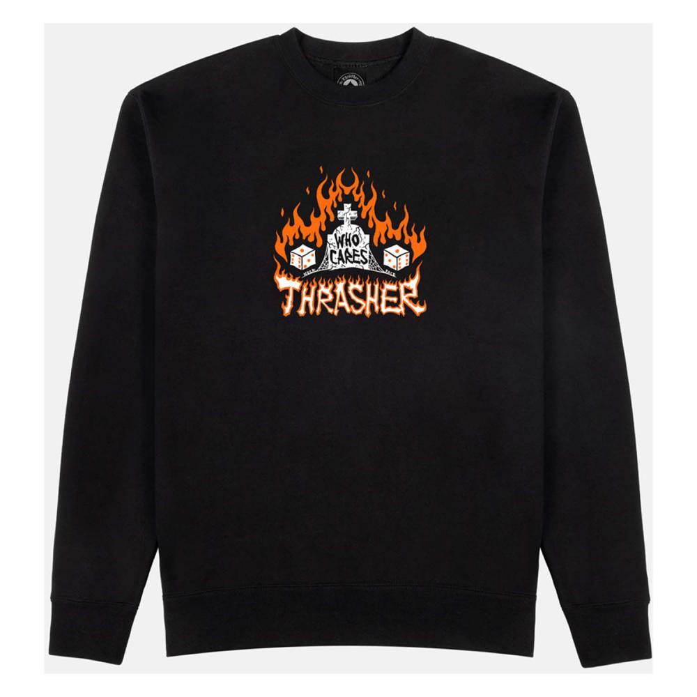 L ADULT Thrasher Crew Who Cares by Neckface