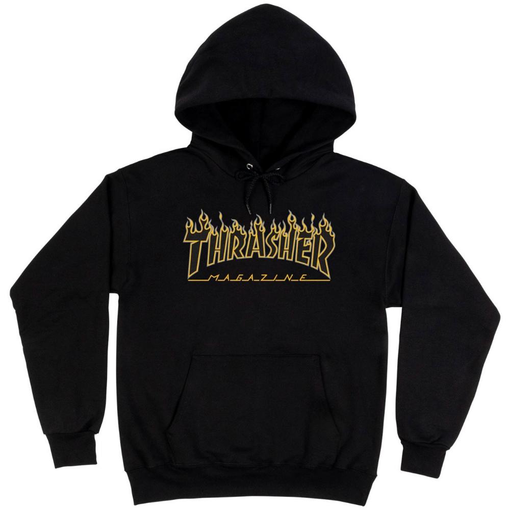 S ADULT Thrasher Hoody Flame Hood