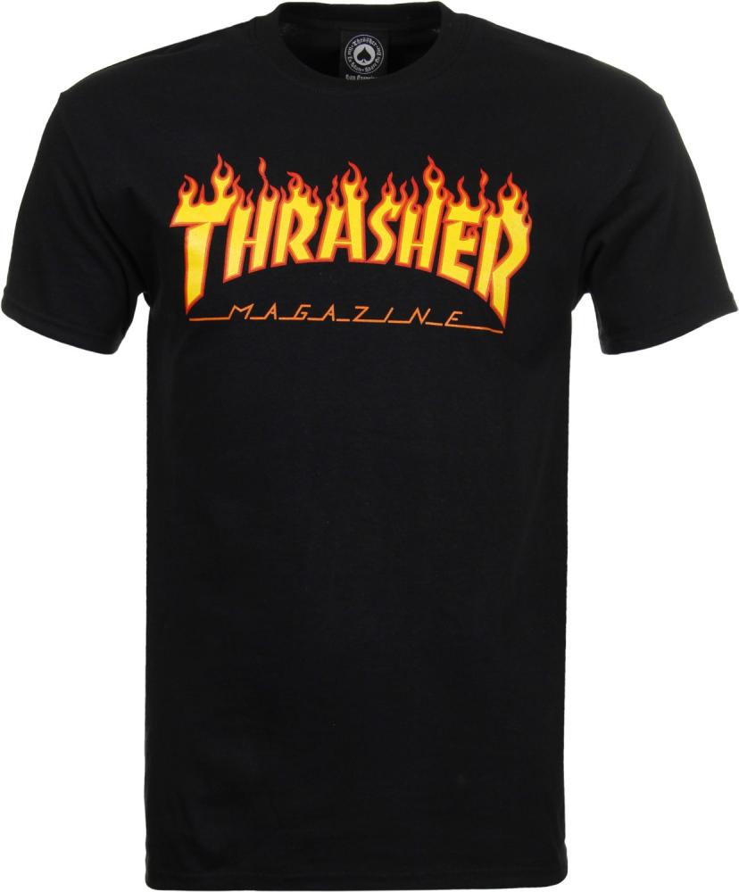 S ADULT Thrasher T-Shirt Flame Logo