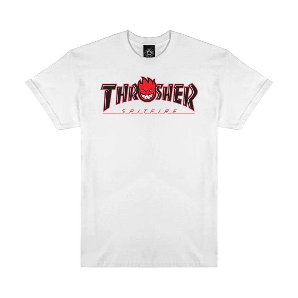 L ADULT Thrasher x Spitfire T-Shirt Big Head Outline