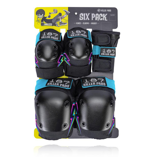 L/XL ADULT 187 killer Pads Six Pack Set Electric Bolt