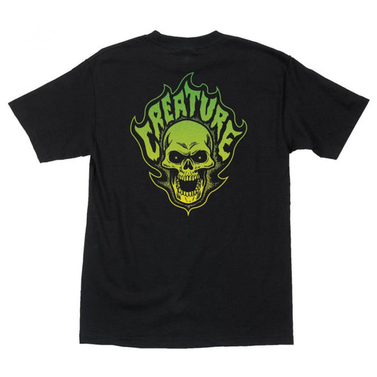 L ADULT Creature T-Shirt Bonehead Flame