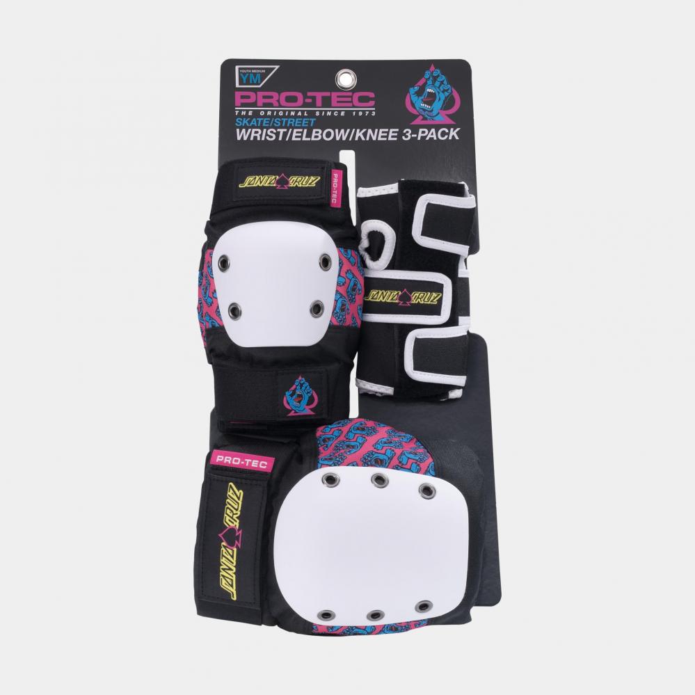 S ADULT Pro-Tec Pads Street 3-PK Pad Set Santa Cruz