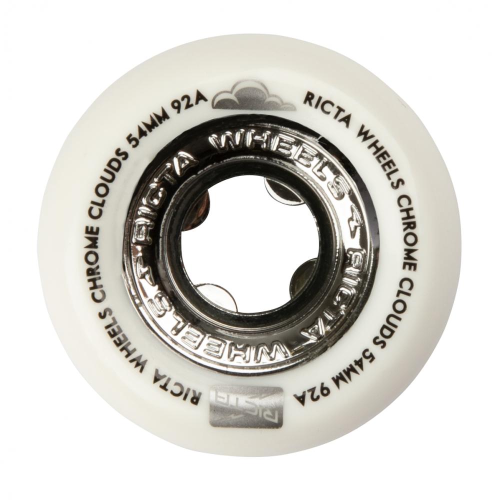 54 MM Ricta Wheels Chrome Clouds Black 92a