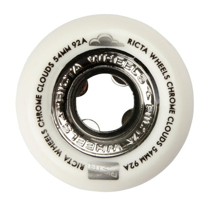 54 MM Ricta Wheels Chrome Clouds Black 92a