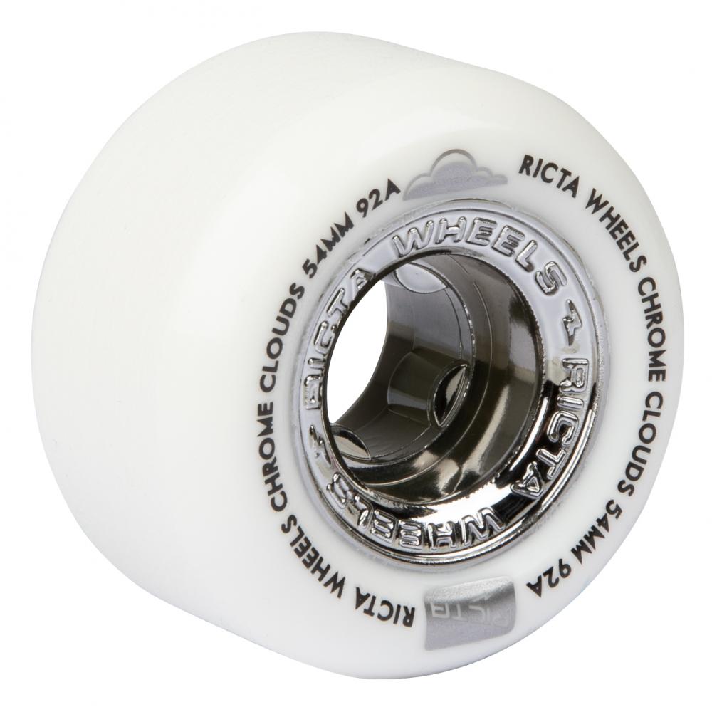 54 MM Ricta Wheels Chrome Clouds Black 92a