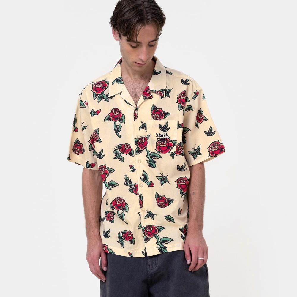 M ADULT Santa Cruz Shirt Flash Roses Shirt