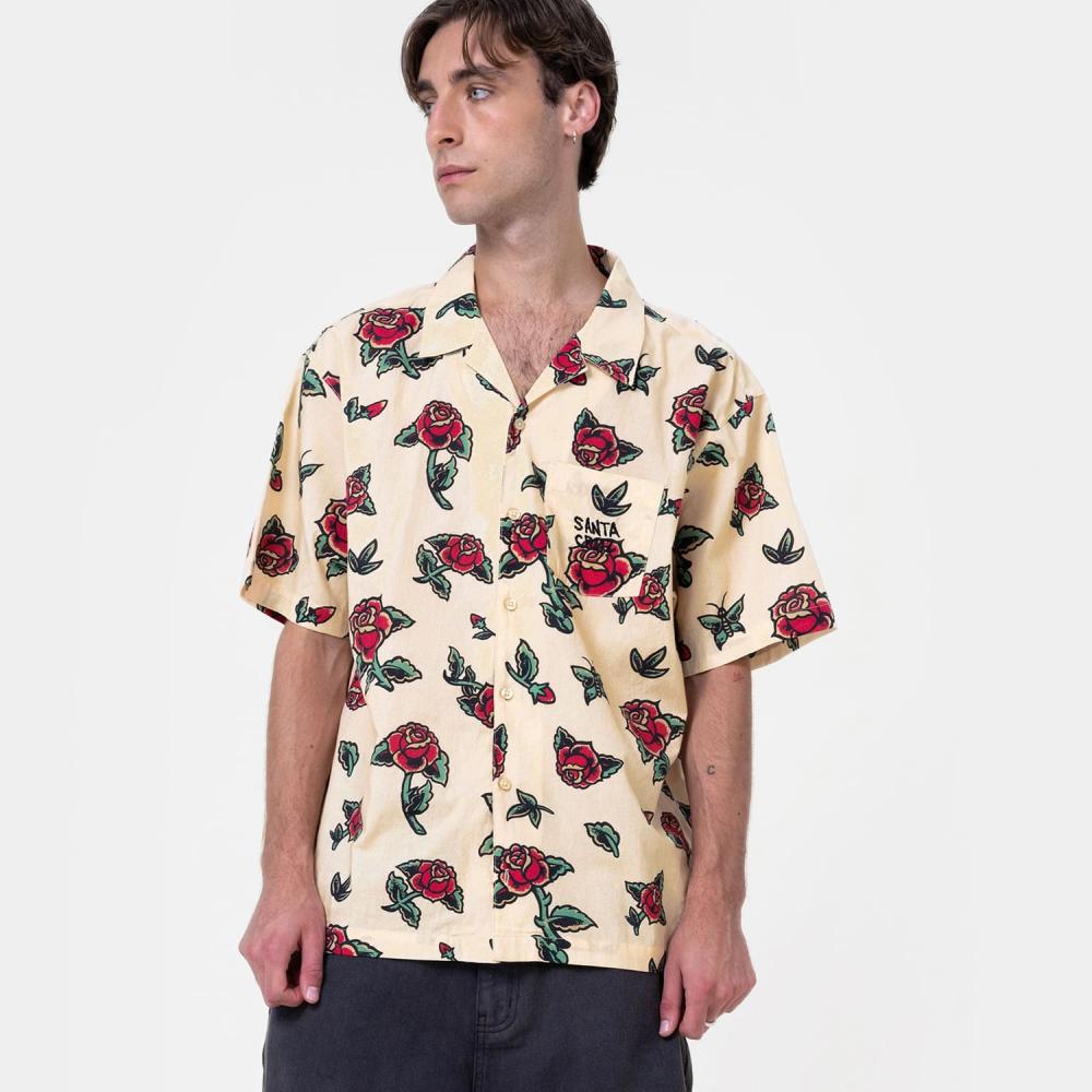 M ADULT Santa Cruz Shirt Flash Roses Shirt