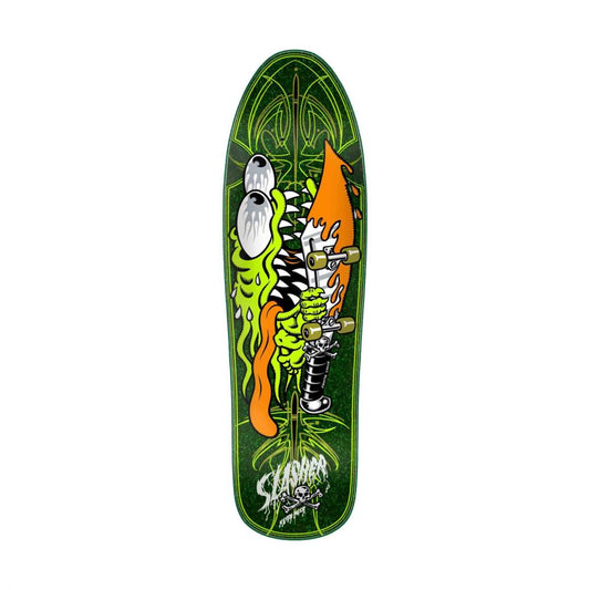 9.23IN Santa Cruz Deck Meek Pinstripe Slasher Green