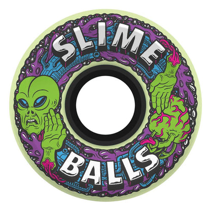 60 MM Slime Balls Wheels Alien OG Slime GITD 78a