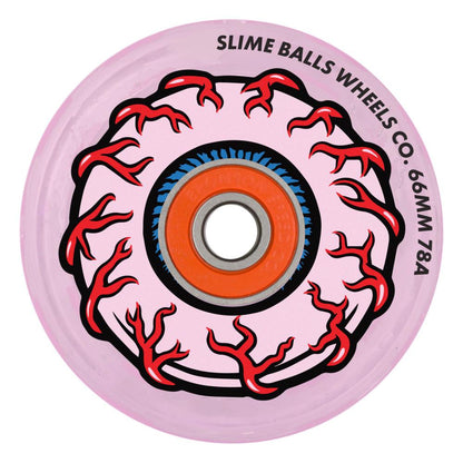 66 MM Slime Balls Wheels Pink Eyes Light Ups OG Slime