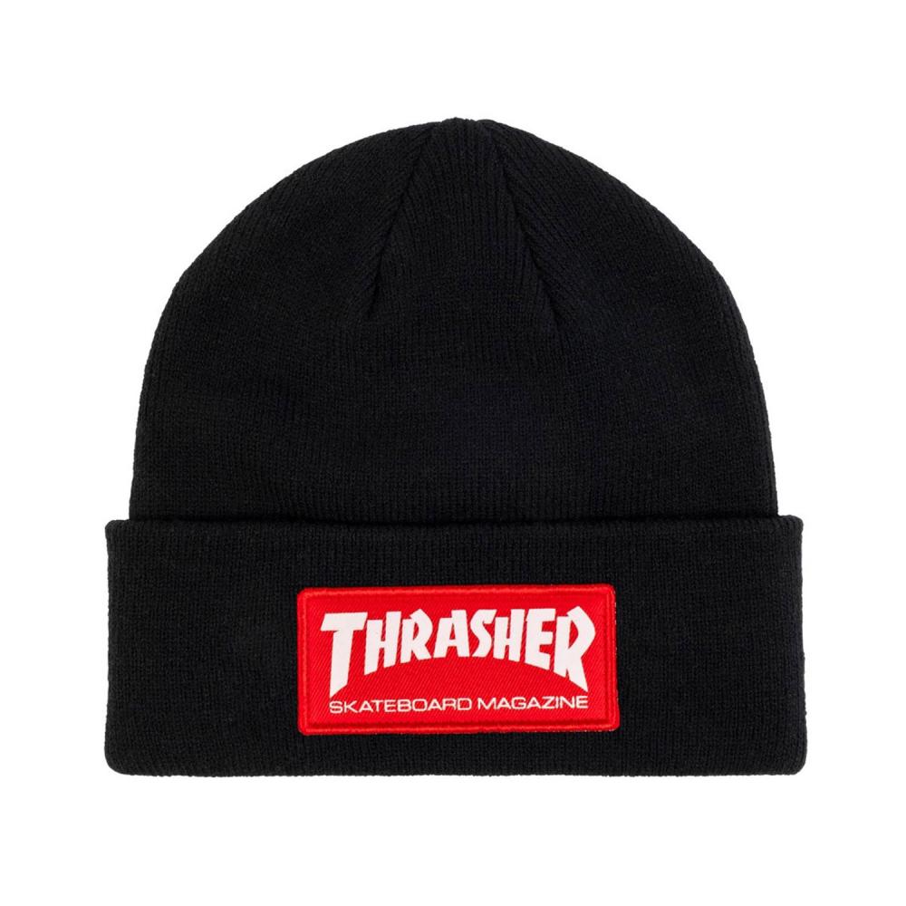 O/S ADULT Thrasher Beanie Skate Mag Patch
