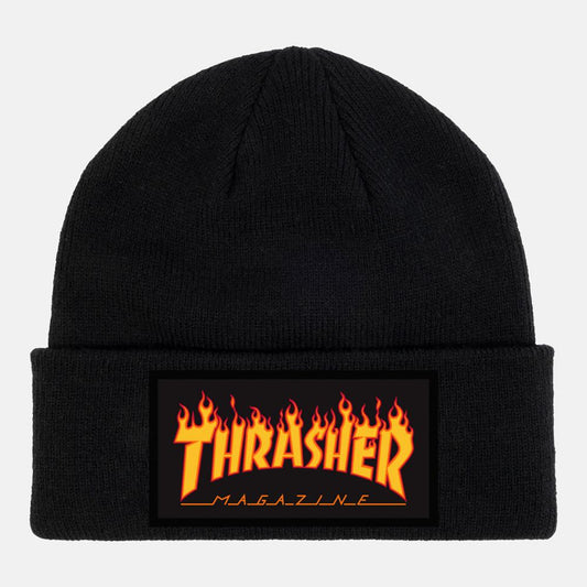 O/S ADULT Thrasher Beanie Flame Patch