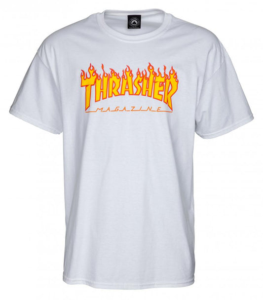 S ADULT Thrasher T-Shirt Flame Logo
