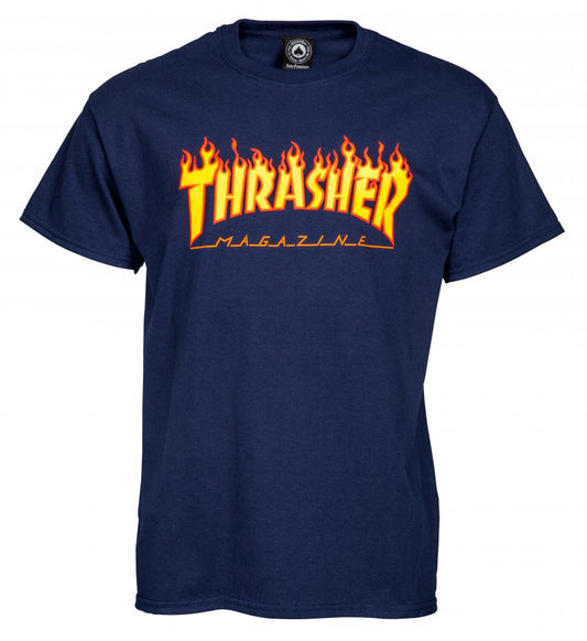 S ADULT Thrasher T-Shirt Flame Logo
