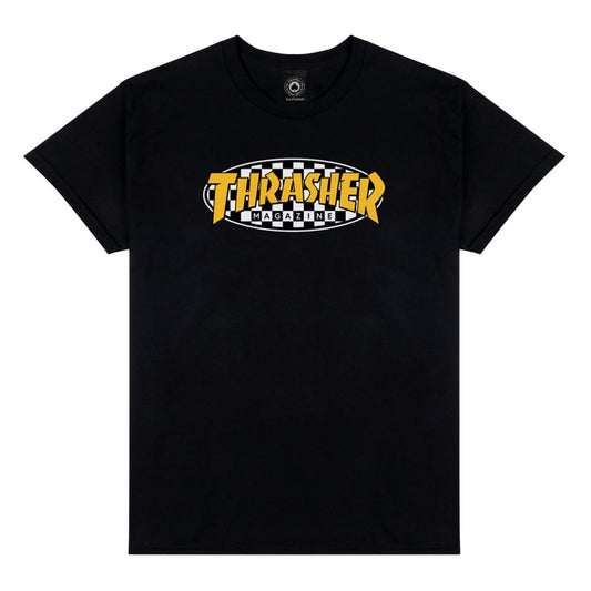 M ADULT Thrasher T-Shirt Checkered Oval